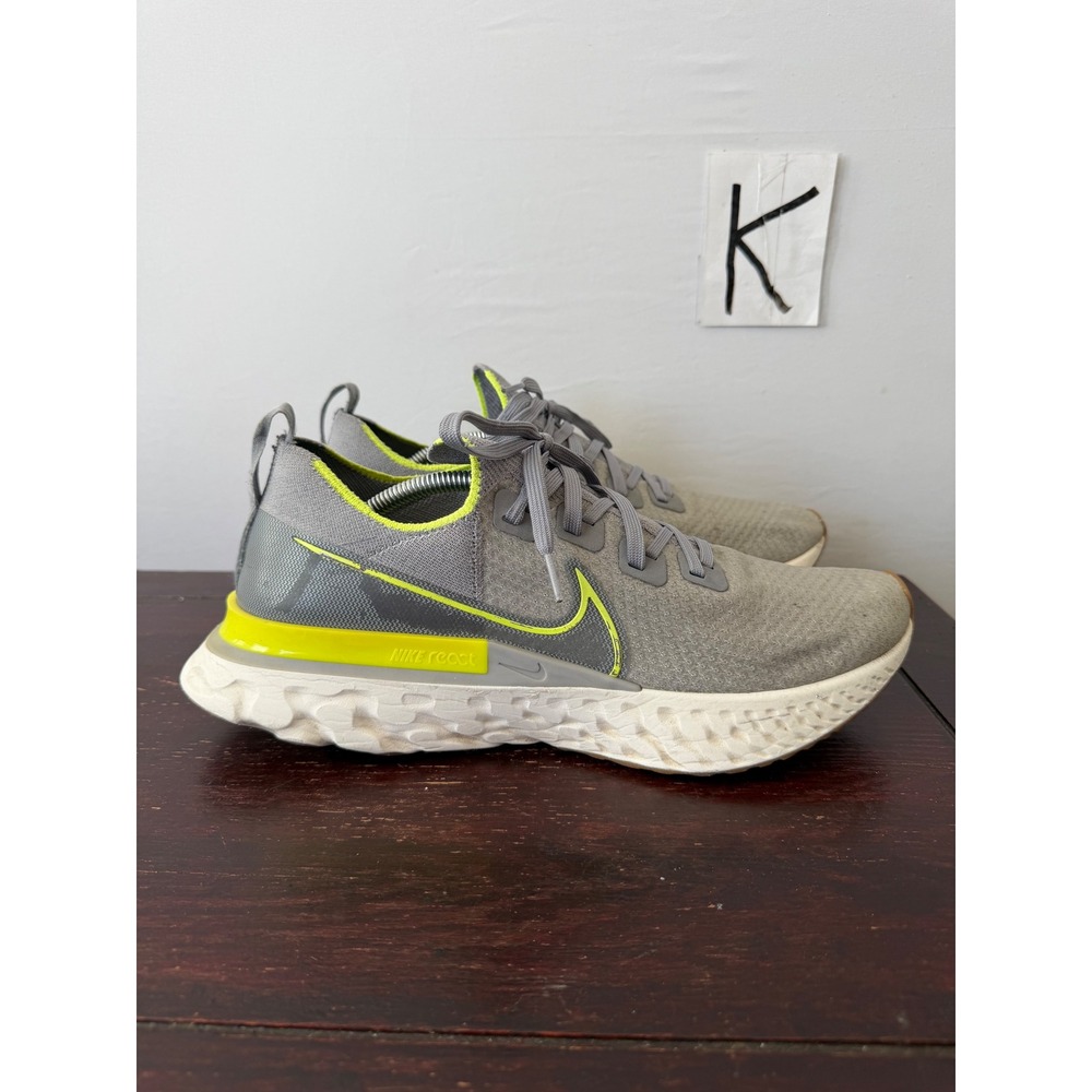 Nike Shoes React Infinity Run Flyknit Grey Neon Yellow Size 13